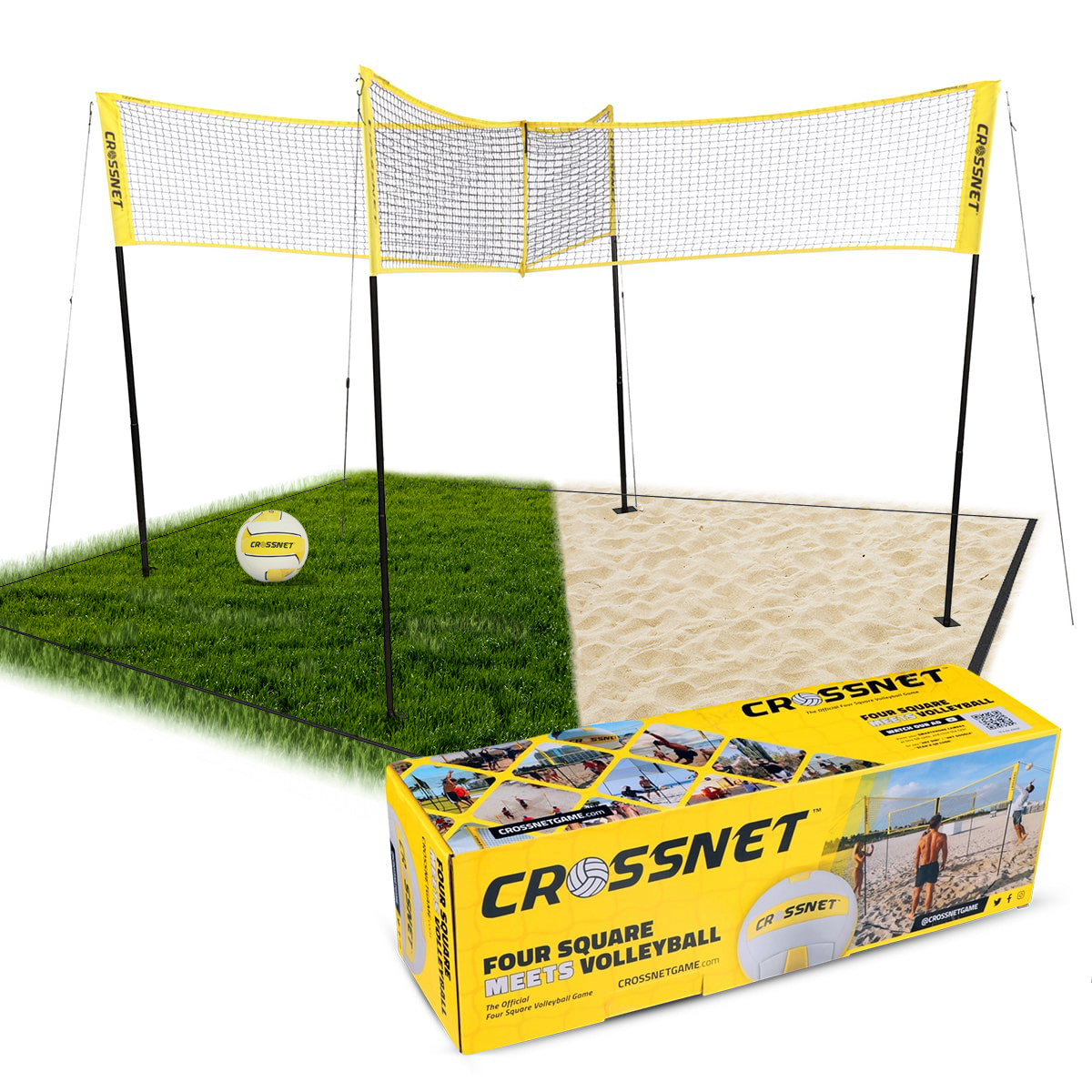 CROSSNET, Four Square Volleyball Net