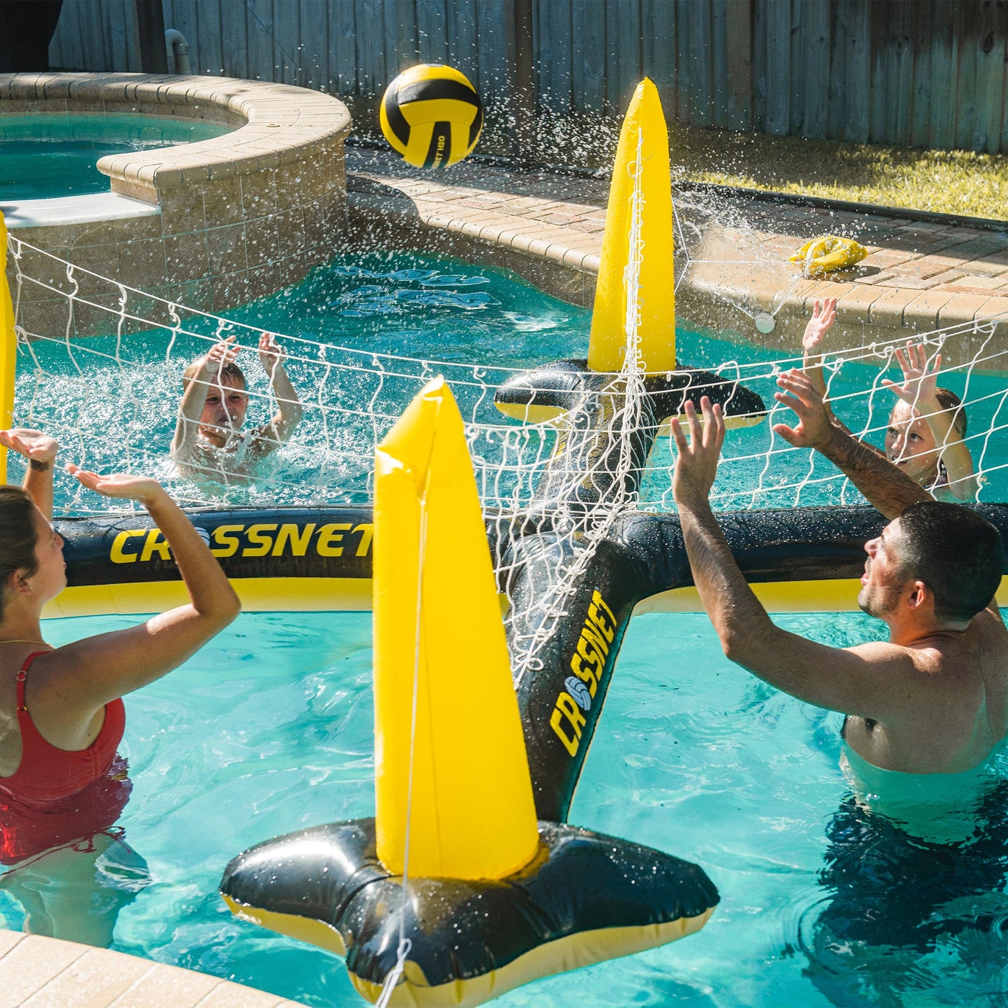 CROSSNET 4-Way Inflatable Volleyball Net - CROSSNET