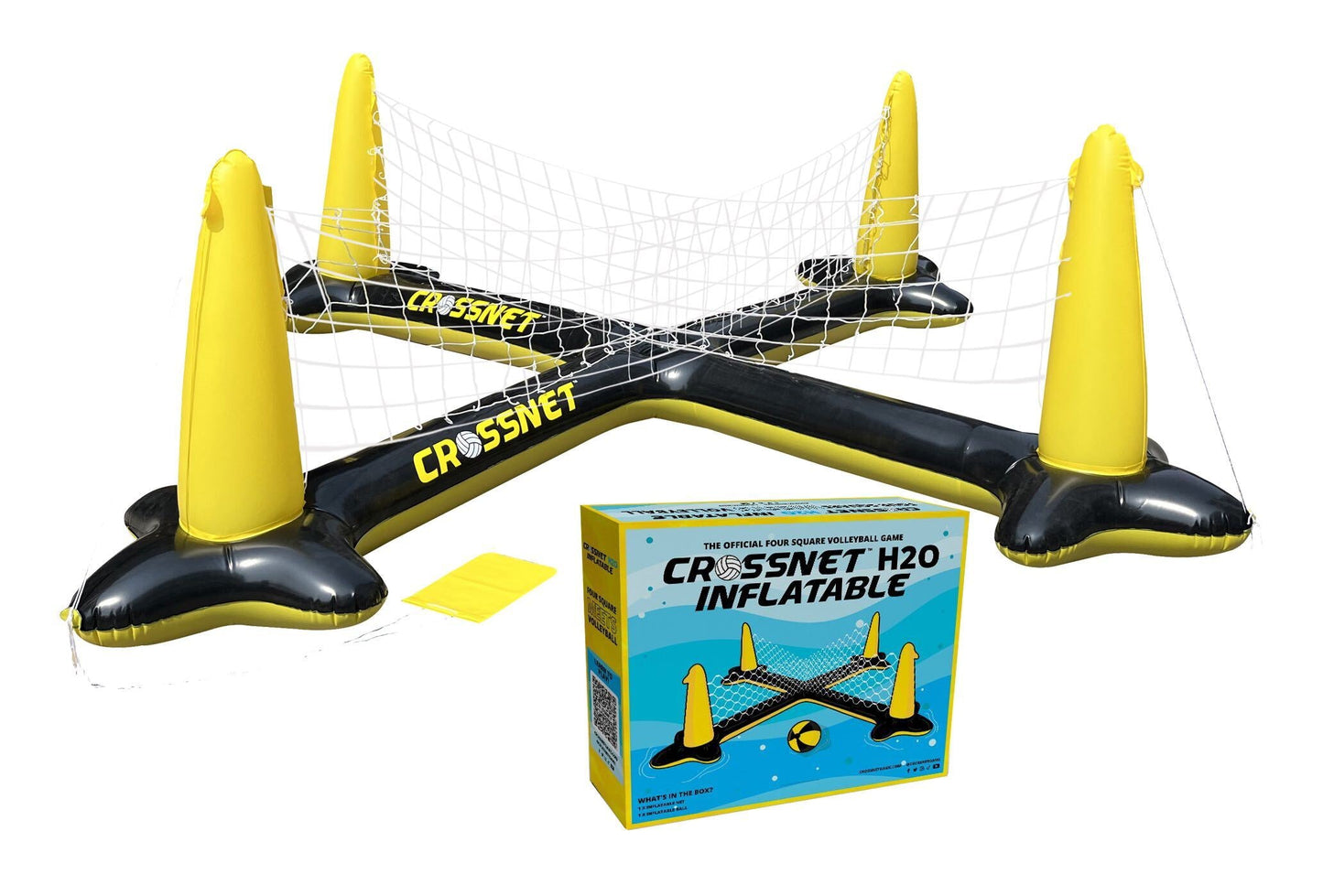 CROSSNET 4-Way Inflatable Volleyball Net - CROSSNET